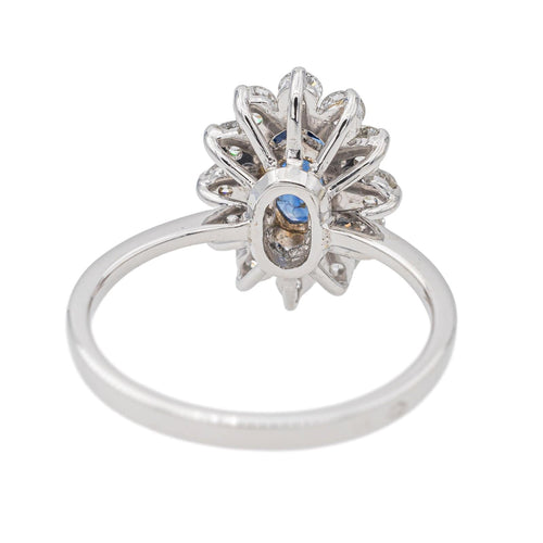 Bague 54 Bague Pompadour Or blanc Saphir, Diamant 58 Facettes 3282600CN