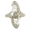 Bague 60 Flow of Love : une bague Art Nouveau en diamant et perle 58 Facettes 21042-0185