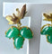 Boucles d'oreilles Paire de boucles d’oreilles Or jaune Aventurines 58 Facettes AB243