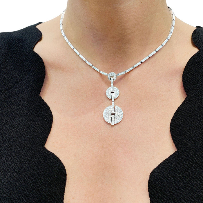 Collier Collier Haute Joaillerie Cartier "Himalia" or blanc, diamants. 58 Facettes 34325