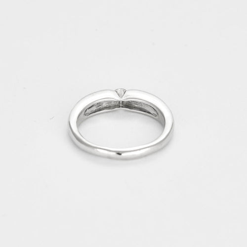 Bague 58.5 Alliance en or blanc et diamant 58 Facettes LP1146