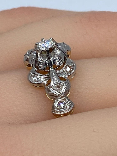 Bague 60 Bague jonc en Or blanc rubané & Diamants 58 Facettes
