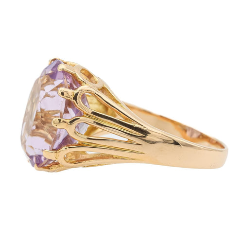 57 Bague Cocktail Or jaune Améthyste 58 Facettes 1637061CN