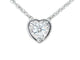 Pendentif Pendentif en or blanc avec un diamant taille brillant en forme de coeur 58 Facettes 2095