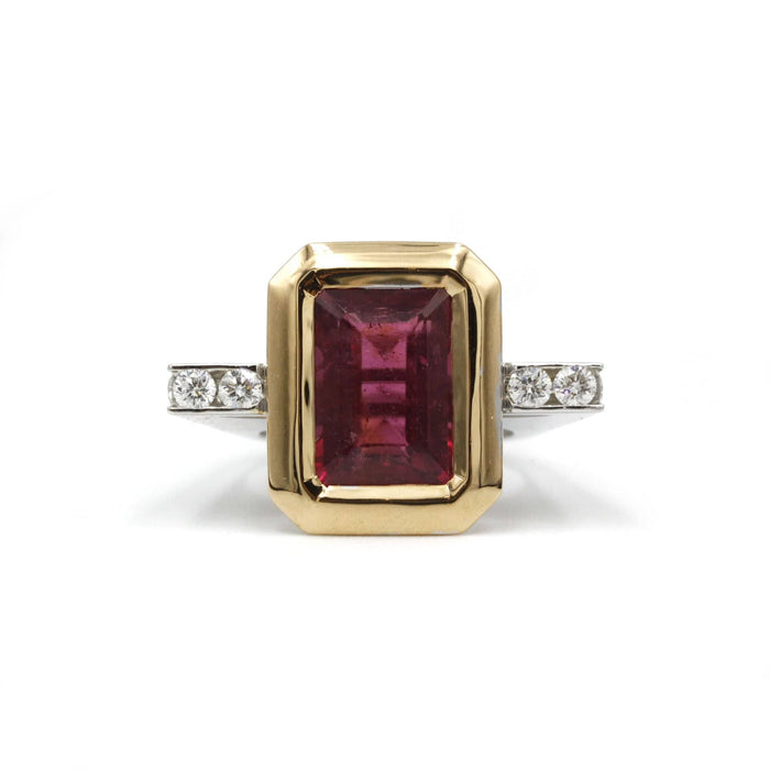 Bague 51 Bague - Or, Rubellite & Diamants 58 Facettes 240206R