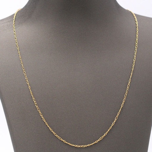 Solid Gold Alternating Chain Necklace 58 Facettes E361015