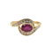 Bague or jaune, rubis & diamants