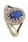 Bague 53 Bague marguerite saphir et diamants 58 Facettes 086351