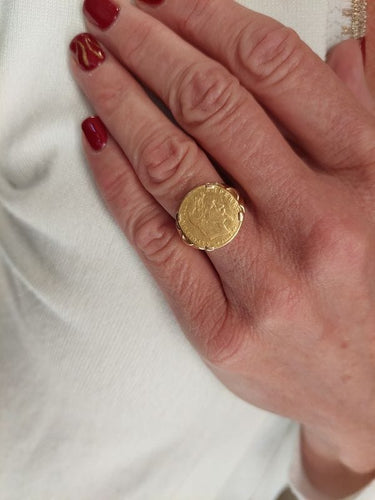 Bague BAGUE PIÈCE 5 FRANCS NAPOLÉON III 58 Facettes 096101