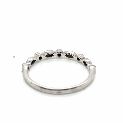 Bague 52 Demi Alliance Ornato Diamants Or Blanc 58 Facettes