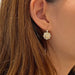 Boucles d'oreilles Dormeuses diamants taille ancienne or jaune 58 Facettes