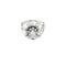 Bague 54 Bague florale en or blanc et diamant 58 Facettes 32109