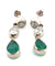 Boucles d'oreilles Boucles d'oreilles en or jaune et blanc serties de diamants et d'émeraudes 58 Facettes