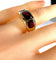 Bague 51.5 Bague en or jaune 18 carats ornée de 3 grenats 58 Facettes AB563