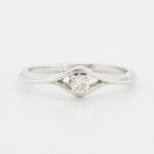 Bague 48 BAGUE EN OR BLANC 18 CARATS 58 Facettes REF 8022/19