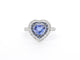 Bague 54 Bague en or blanc avec diamants et tanzanite 58 Facettes 2326