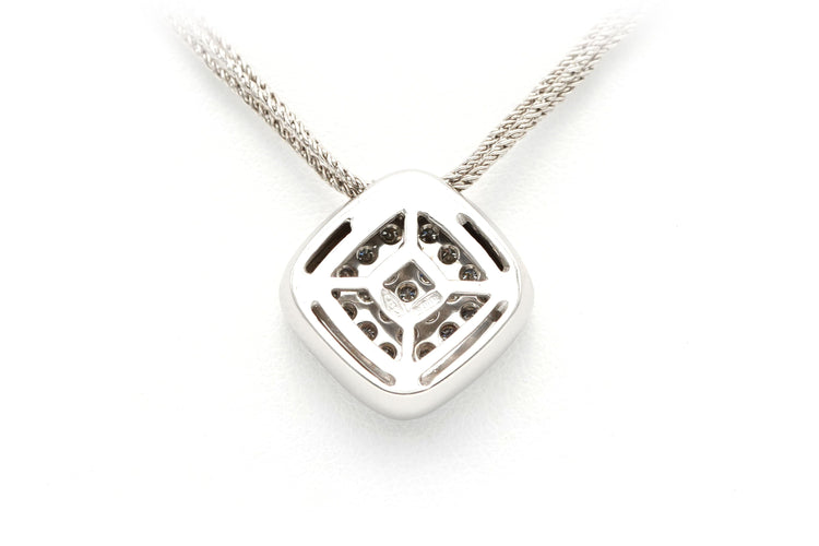 Collier Collier contemporain en or blanc 18 carats serti de diamants "taille" brillant (0,62ct) 58 Facettes 22336