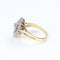 52 Anillo oro amarillo con vistas de oro blanco y diamantes talla brillante 58 Facettes 129418A