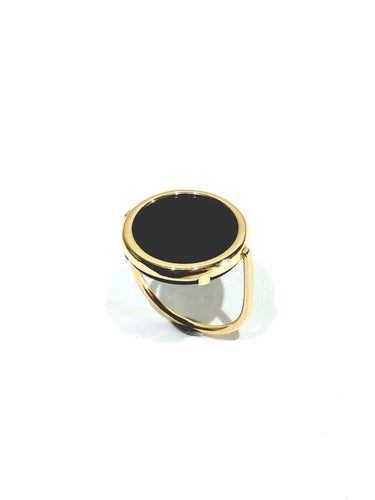 Bague 59 Ginette NY - Bague en or rose 18 carats et onyx 58 Facettes