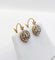 Boucles d'oreilles Dormeuses cible art déco or jaune et platine, diamants 58 Facettes A05769
