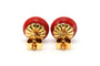 Boucles d'oreilles Boucles d'oreilles Art Déco serties de corail en or jaune 18 carats 58 Facettes B798