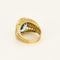 Bague 46 Bague vintage en or jaune diamants et aigue marine. 58 Facettes
