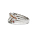 Bague 52 ROLAND SCHAD - Bague or blanc diamants saphir 58 Facettes 240333R