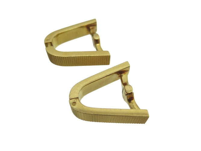 Boutons de manchette boutons de manchettes guilloches pointes de diamant or jaune 18k 12gr links 58 Facettes 271267