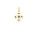 Pendentif Pendentif croix en or jaune et pierre précieuse 58 Facettes 8373