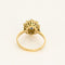Bague marguerite en or jaune, saphir et diamants