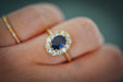 Bague 54 Bague ancienne en saphir bleu 58 Facettes