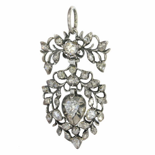 Pendentif Un témoignage d'amour : pendentif diamant rococo flamand 58 Facettes 20296-0349