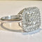 Bague 56 bague en or blanc 18ct sertie d'un pavage de diamants 58 Facettes 4925 A
