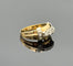 Bague 55.5 Bague bandeau ancienne en or jaune 18K  sertie de diamants 58 Facettes