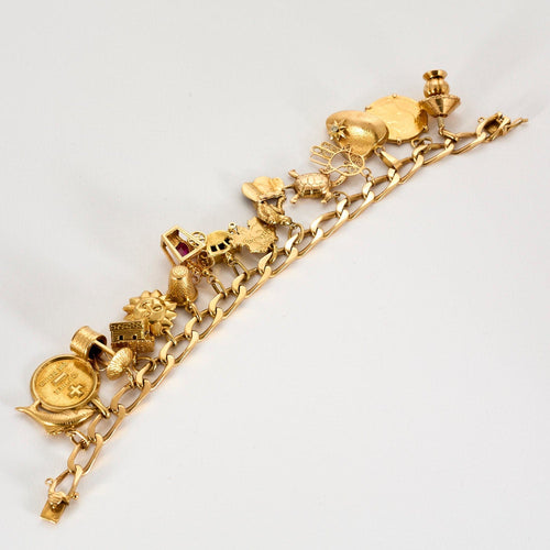 Bracelet Bracelet en or jaune à pampilles 58 Facettes COL3226