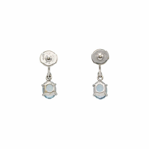 Boucles d'oreilles Boucles d'oreilles - Or blanc, Diamants & Aigue-Marines 58 Facettes 250319R