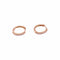 Boucles d'oreilles Paire de petites créoles en or rose, diamants. 58 Facettes 34291