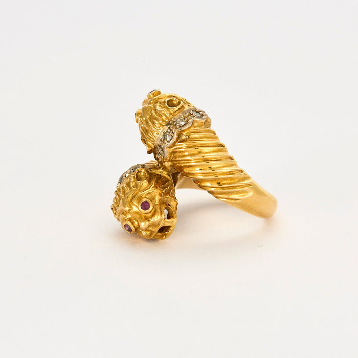 LALAOUNIS - Bague Vintage Tête de Lion