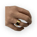 Bague 60 Bague anneau large or jaune 58 Facettes 149049775