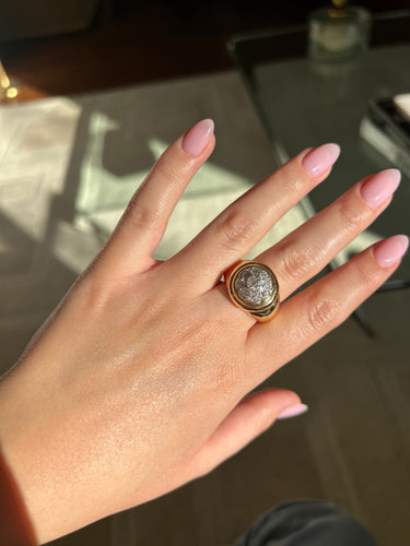 Bague - Or jaune et diamants