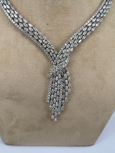 Bracelet High-end white gold diamond neclace & bracelet set 58 Facettes N-136