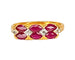Bague 50 Bague en or jaune 18 carats, 6 rubis et 4 diamants 58 Facettes AB551