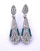 Boucles d'oreilles Boucles d'oreilles en or blanc, diamants et émail vert 58 Facettes