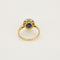 Bague 57,5 Bague marguerite en or jaune et or blanc, saphir et diamants 58 Facettes B250589