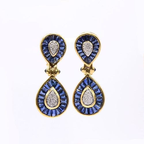 Boucles d'oreilles Boucles d'oreilles saphirs 58 Facettes 206