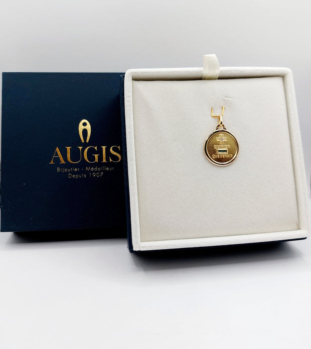 Pendentif AUGIS - Pendentif médaille d'amour or "+ qu'hier - que demain" - L'Essentielle verte 58 Facettes J10719X000