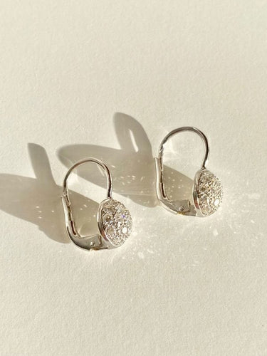 Boucles d'oreilles Boucles d'oreilles or blanc diamants 58 Facettes