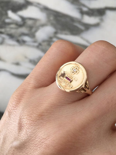 Bague 50 AUGIS - Bague d’amour en or jaune 58 Facettes