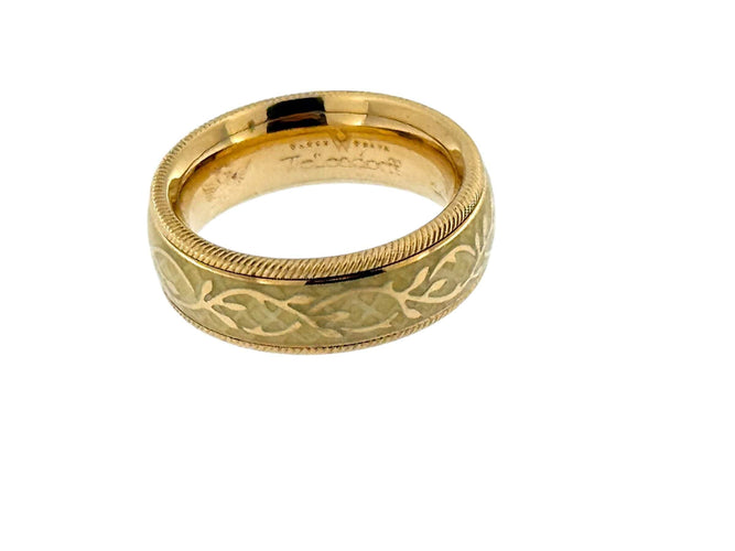 Bague 52 Bague Wellendorff or jaune Kinetic Band émail et diamant 58 Facettes