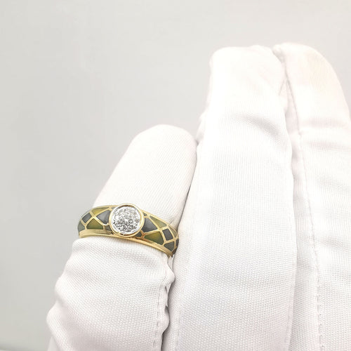 Bague Bague or & diamants 58 Facettes